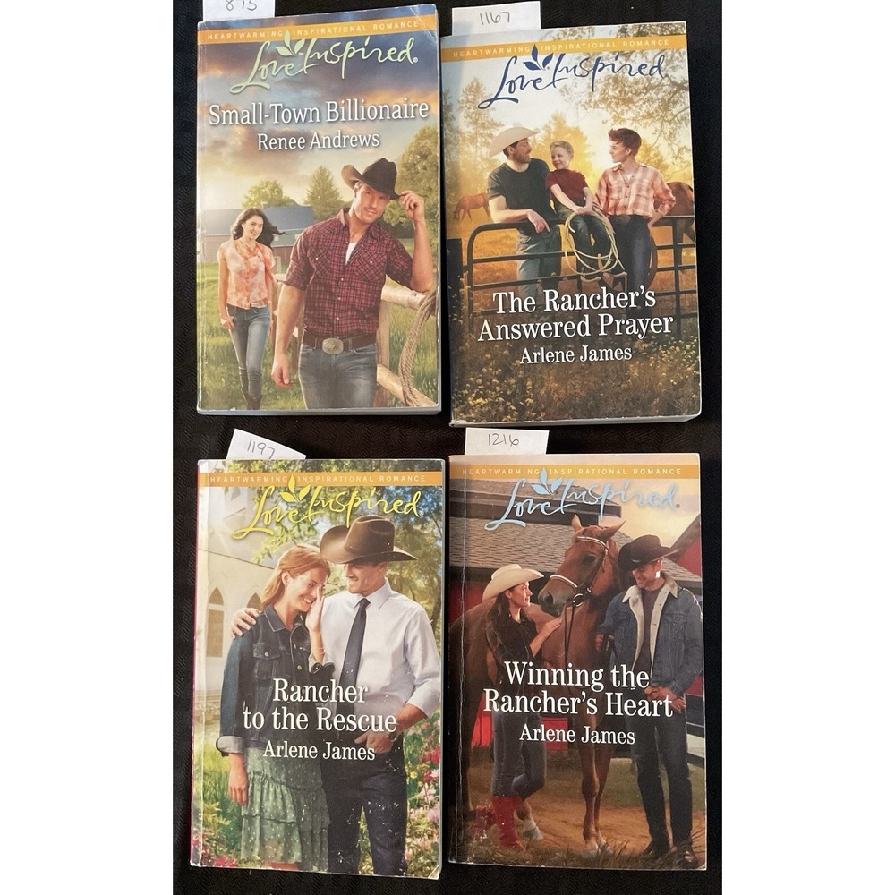 Lots of 4 Harlequin Romance Love Inspired Books by Arlene James Paperback